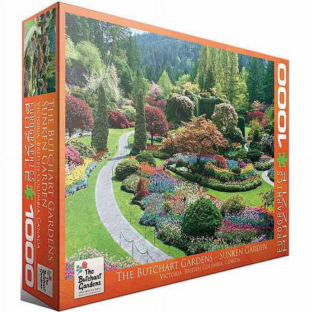 EuroGraphics Butchart Gardens – Sunken Garden Jigsaw Puzzle, 1000 Pieces, Scenic Photography