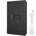 thumbnail image 1 of KFFKFF 25.59" High Concealed Wall Safe, Keypad Access 3-Level Security Safe, Includes 3 Adjustable Shelves & 6 Hooks, Made of Durable Q235 Steel, Features LED Lighting & Alert System for Valuables, 1 of 9
