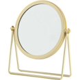 thumbnail image 1 of Standing Magnifying Mirror, Gold, 1 of 5