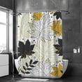 thumbnail image 2 of 66 x 72 Inches Coolnut Shower Curtain Set with Hooks, Gold Autumn Leaves Polyester Waterproof Bath Curtain for Bathroom Bathtubs Decor, 2 of 6