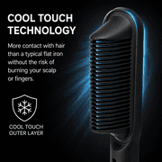 GAMMA+ Ceramic & Tourmaline Hot Brush Hair Straightening Styler with Cool Touch Technology, Anti-Frizz, Fast Styling, Cool Touch Bristles, Auto Shut-Off, Professional Salon Hair Tool