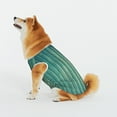 thumbnail image 4 of LNWH Blue-Green Stripe Pattern Dog Clothes, Breathable Warm Cotton Pet Clothes XX-Large, 4 of 8