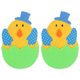 thumbnail image 1 of 2 piezas de soporte para cubiertos de Pascua, tenedores, cortadores y bolsas para utensilios con forma de pollo decorativos, 1 of 8