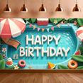 thumbnail image 5 of Vibrant Design Happy Birthday Swimming Pool Summer Theme Float Decoration Party Banner for Pool Party Beach Celebration Outdoor Event, 5 of 8
