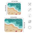 thumbnail image 4 of Waves and Seashells Dish Drying Mat Kitchen Mats Microfiber Counter Absorbent Dish Pad Drainer Rack, 4 of 8