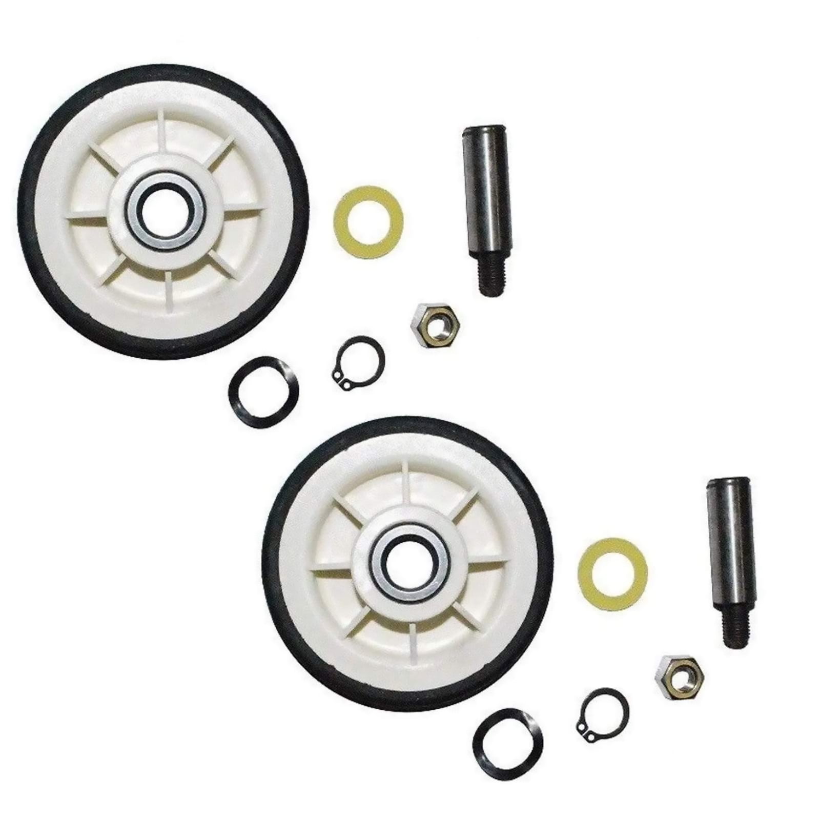 NATEFEMIN Dryer Drum Roller Support Wheel Kit Replacement for Maytag 303373K Washing Machine, 2PCS
