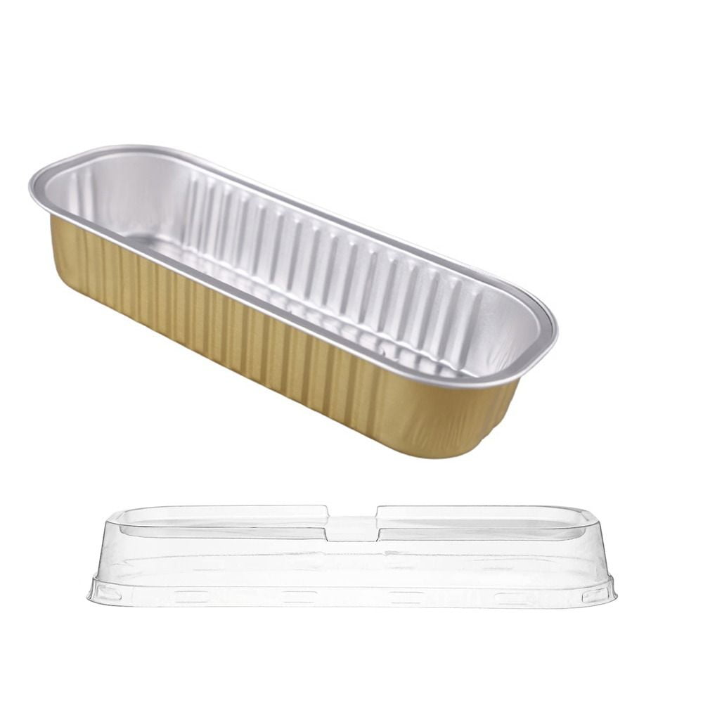 Marbhall 10pcs Aluminium Foil Baking Cups with Lids Creme Brulee Cupcake Liners, Desert Cheesecake Pans Flan Molds Tin Cups Containers for Party Favor Birthday