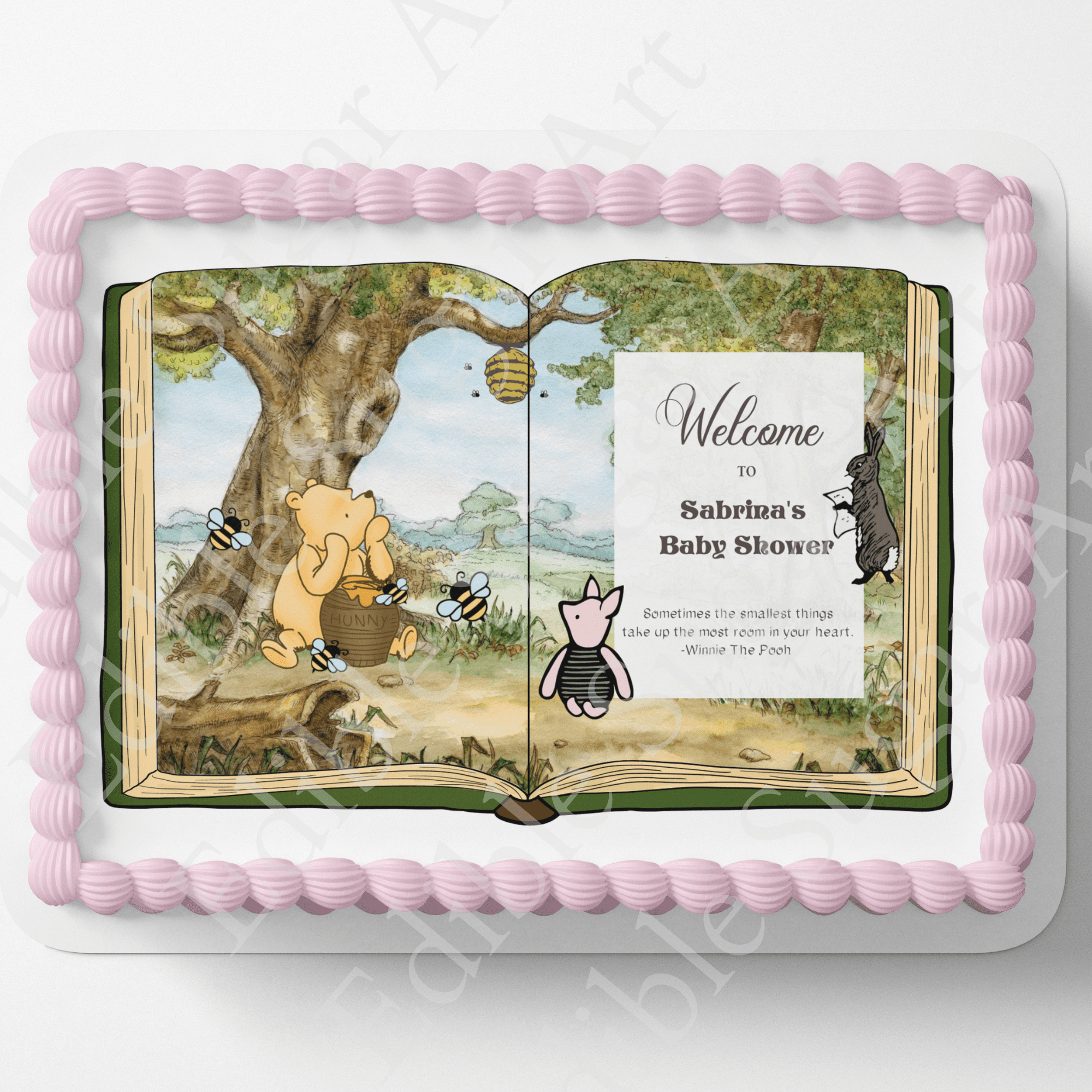 Winnie the Pooh Edible Image Photo Cake Topper Sheet Personalized Custom  Customized Birthday Party Baby Shower - 1/4 Sheet - 78158