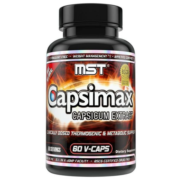 Capsimax Supplement 60 servings, 100mg V Capsules, by MST Clinically