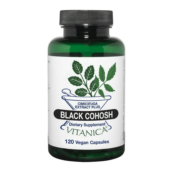 Vitanica Black Cohosh, Cimicifuga Extract Plus, Vegan, 120 Capsules
