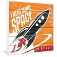 thumbnail image 3 of Marmont Hill - "I Need More Space" Painting Print on White Wood, 3 of 5