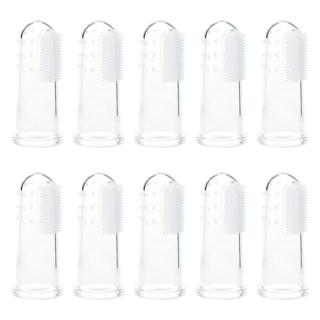 CSChome Toothbrush Baby Finger Toothbrush Set – Food Grade Soft Bristles Fingertip Design Oral Care (10 Pcs)