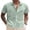 Sage Green, variant on COOFANDY Men's Linen Solid Wedding Short Sleeve Shirt Button Up Relaxed-Fit Shirts