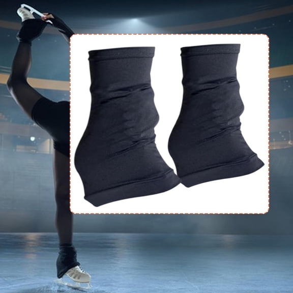 lacooooppia Figure Skating Leg Warmers Elastic Lightweight Anti Slip for Ice Skate Women No Rhinestones M