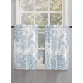 thumbnail image 3 of Blue Sea Turtle Kitchen Curtains 54 Inches length, Coastal Coral Summer Beach Nautical Window Treatment Curtain Drapes, Decorative Window Curtains for Bedroom Cafe, 52"x54", 2 Panels, 3 of 7
