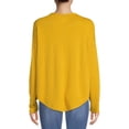 thumbnail image 4 of Time and Tru Women's Hacci T-Shirt with Long Sleeves, 2-Pack, 4 of 5