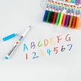 thumbnail image 4 of 12-Color Washable Floating Watercolor Markers for Kids - Fine 1mm Tip, Quick-Dry Non-Toxic Ink, Smooth Writing, Comfort Grip, Erasable Whiteboard Pens with Durable Fiber Nib & Portable Clip Design, 4 of 7
