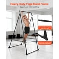 thumbnail image 2 of KFFKFF Yoga Stand Frame, 440.9 lbs Capacity Swing Support, Triangular Design Aerial Rig, Silk Stand with EVA Padding, 4-Level Horizontal & 6-Level Vertical Adjustments, Versatile Use, 2 of 9