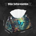 thumbnail image 4 of Kdxio Enchanted Forest Butterfly A Print Tissue Box Cover,Modern PU Leather Rectangular Tissue Box Holder for Bathroom Living Room Bedroom Office Desk Car Home, 4 of 6