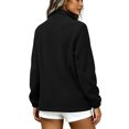 thumbnail image 6 of happyYEE Women's Zip up Sweatshirt Jackets Long Sleeve Fleece Loose Coat Fall Fashion Stand Neck Outerwear with Zip Pockets, 6 of 9