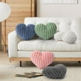 thumbnail image 5 of 16in Pink Heart Pillow Decorative Pink Throw Pillows, Heart Shaped Pillow Soft Fluffy Faux Fur Cute Pillows for Women Valentine Anniversary Couch Bedroom Home Decor (1, White Pillows, 16"x13"), 5 of 9