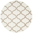 thumbnail image 2 of SAFAVIEH Collection Cambridge Tapis Rond 6 Pieds Ivoire/beige CAM121P Treillis Fait Main en Laine Premium, 2 of 4
