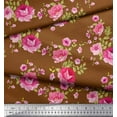 thumbnail image 2 of Soimoi Cotton Duck Fabric Leaves,Rose & Peony Floral Print Fabric by The Yard 56 Inch Wide, 2 of 3