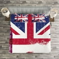 thumbnail image 3 of Ambesonne Union Jack Quilted Bedspread Set 3 Pcs, Country Culture Old, Queen Size, Multicolor, 3 of 3