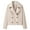 Cream White, variant on Women's Winter Loose Fit Cropped Wool Coat Double Breasted Dressy Short Blazer Jacket Peacoat Cream White M