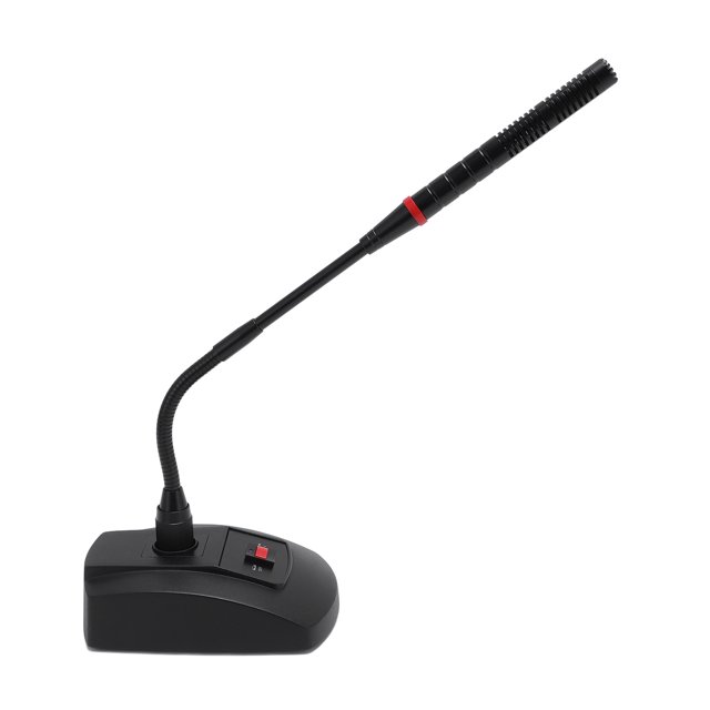 Microphone à Condensateur Col de Cygne, Microphone Multifonctionnel XLR Base Stable Angle Réglable pour Conférence pour Réunion