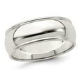 thumbnail image 1 of Mens Milgrain Wedding Band Ring in Sterling Silver (7mm), 1 of 4