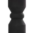 thumbnail image 4 of DecMode 2 Candle Black Wood Minimalistic Tapered Candle Holder, Set of 2, 4 of 9