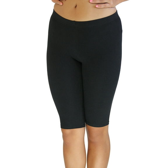 Vivian's Fashions Legging Shorts - Biker Length (Junior and Junior Plus Sizes)