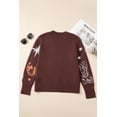 thumbnail image 5 of Women's Brown Cowgirl Print Casual Sweater – Long Sleeve Western Style for Daily Wear, XL, 5 of 10