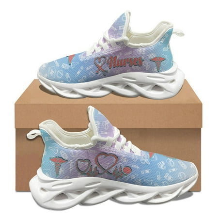 

New EMT EMS Paramedics Nurse Pattern Unisex Autumn Winter Vulcanized Shoes Shock Absorption Non-slip Comfort Walking Sneakers