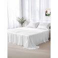 thumbnail image 6 of White Flat Sheet Only Twin Size, Soft Breathable Bed Top Sheets for Mattress, Modern Simple White Backdrop Luxury Bedding Flat Sheets for Home Hotel Bedroom Bed Protection, 6 of 9