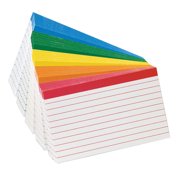 Oxford 4753 100 Count 3" X 5" Color Coded Ruled Index Cards,No 4753, Oxford