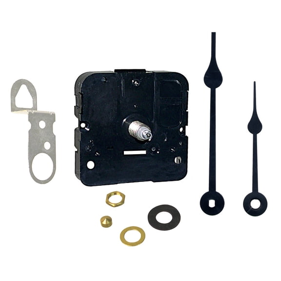 National Artcraft Clock Movement Kit with Hands and 9/16"L Shaft Fits Dials Up To 7/16" Thick