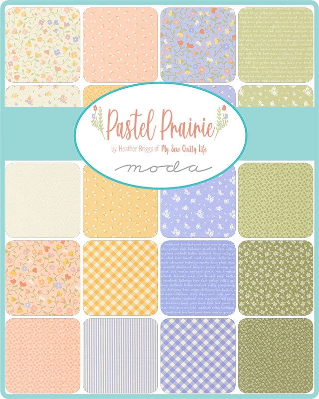 Moda - Pastel Prairie Jelly Roll by My Sew Quilty Life 40 pcs