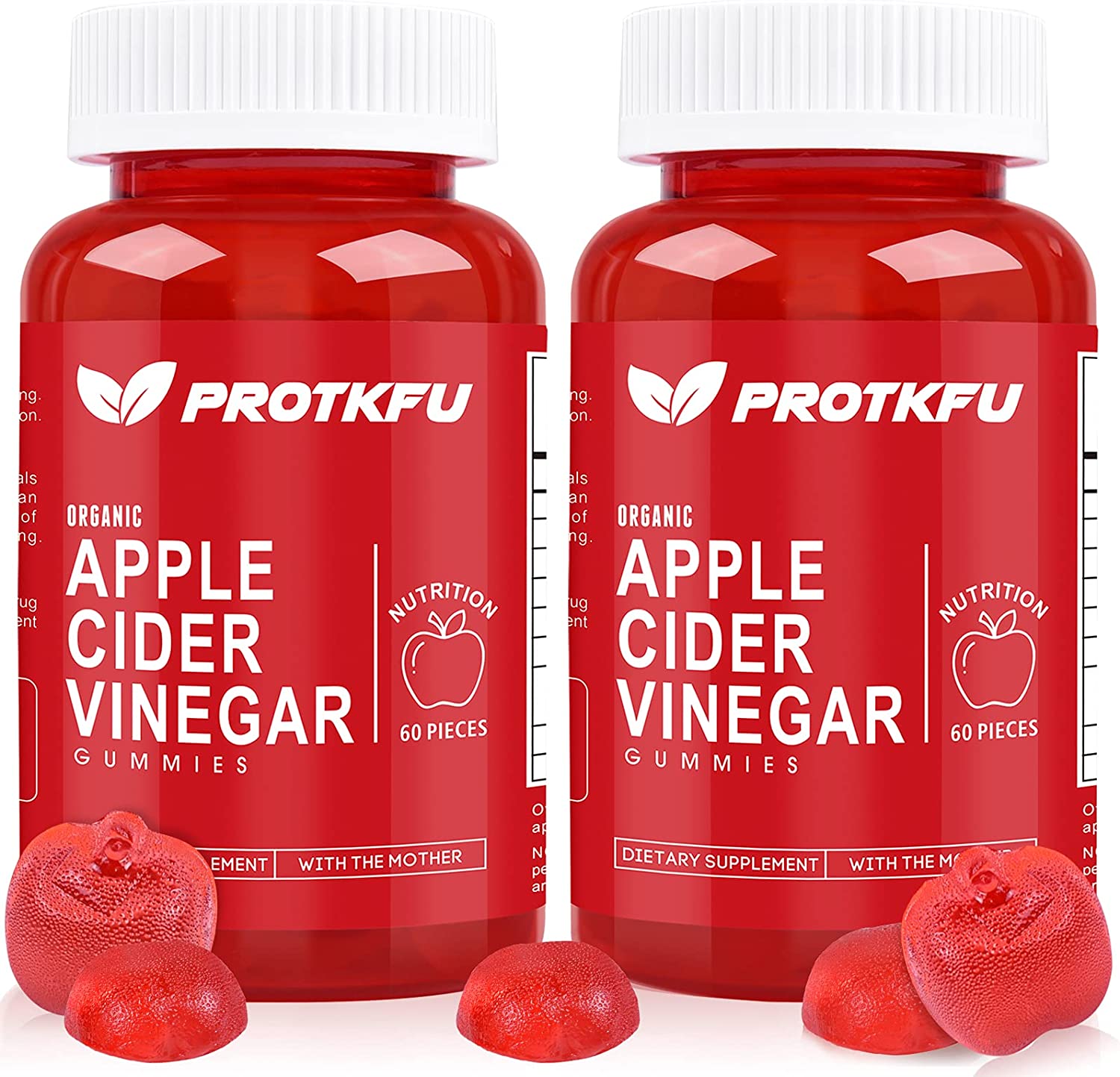ProTKFU (2Pack) Apple Cider Vinegar Gummies, ACV Gummies with The