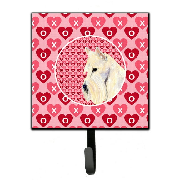 Carolines Treasures SS4530SH4 Scottish Terrier Hearts Love Valentines Day Portrait Leash or Key Holder Single Hook