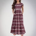 thumbnail image 1 of LOVZFMLL Robe Fleurie Brodée à Manches Volantes Couleur Unie pour Filles Robe d'Été à Bretelles en Maille, 1 of 7