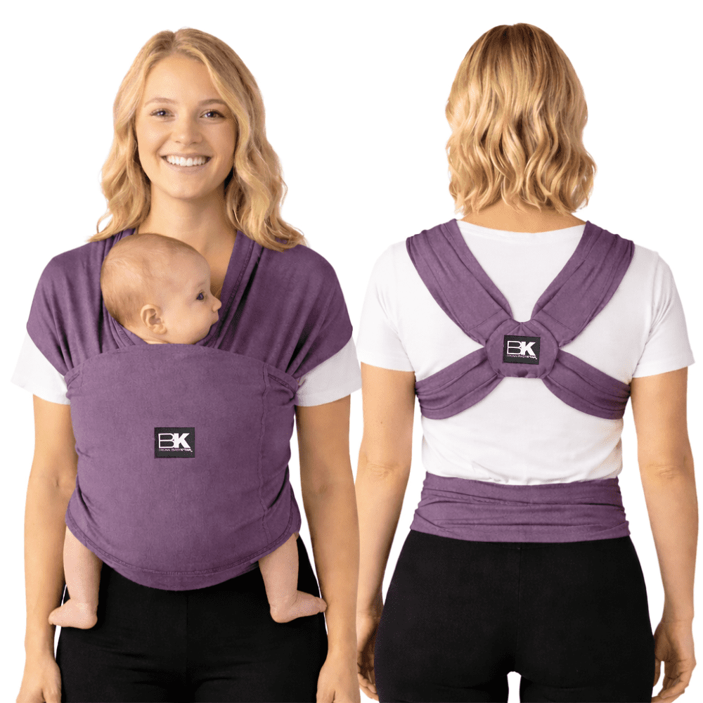 Baby K’tan Original Baby Wrap Carrier, Infant and Child Sling Pre-Wrapped for Babywearing No Tying or Rings Carry Newborn up to 35 lbs| Eggplant| SIZE X-SMALL| WOMEN SIZE: 2-4 | SEE SIZE CHART