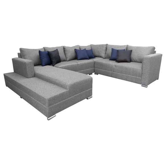 Sala Esquinera en U EL BAZAR STORE Corbel Gris plata Moderna en U 200x315x255 cm