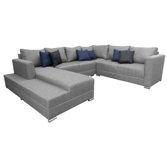 Sala Esquinera en U EL BAZAR STORE Corbel Gris plata Moderna en U 200x315x255 cm