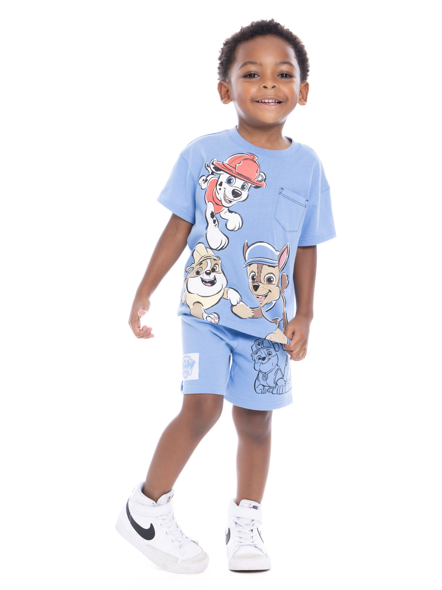 PAW Patrol Toddler Graphic Tee and Shorts Set, 2-Piece, Sizes 12M-5T