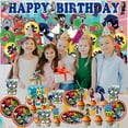 thumbnail image 4 of Teen Titans Go Birthday Cups Party Supplies Plates Fans Decorations Cake Topper Decor, 4 of 6