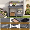 thumbnail image 5 of Renwick Garden Potting Bench with Basin & Drawer, Gray, 5 of 8