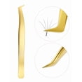 thumbnail image 2 of Pinzas  Xtellar Extensiones De Pestañas Volumen Color Dorado, 2 of 5