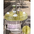 thumbnail image 5 of Fsddascl Yellow Outdoor Tablecloth - 60 Inch Round Dining Table Cover, Retro Oil Painting Modern Abstract Art Aesthetics Waterproof Outdoor Table Cloth with Umbrella Hole & Zipper for Picnic/Patio, 5 of 7